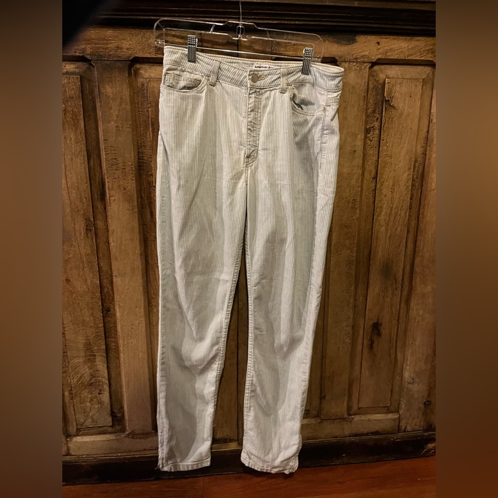 Baby Blue and White Stripe American Apparel Pants